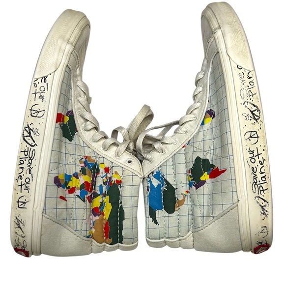 Vans Sk-8 High-Top Save the Planet Sneakers. Men size 6.0 Women's 7.5 - Picture 5 of 11